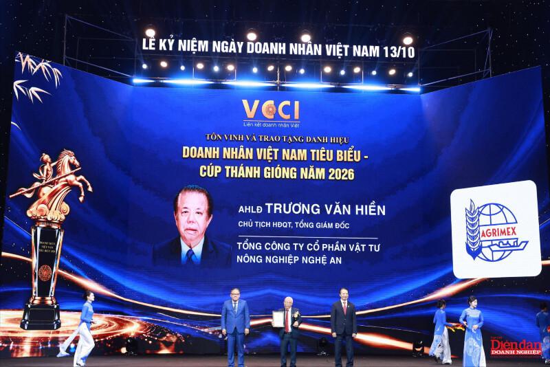Tôn vinh “Doanh nhân Việt Nam tiêu biểu - Cúp Thánh Gióng” năm 2026