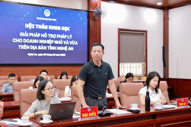 ‏Hội thảo khoa học “Giải pháp hỗ trợ pháp lý cho doanh nghiệp nhỏ và vừa trên địa bàn tỉnh Nghệ An”