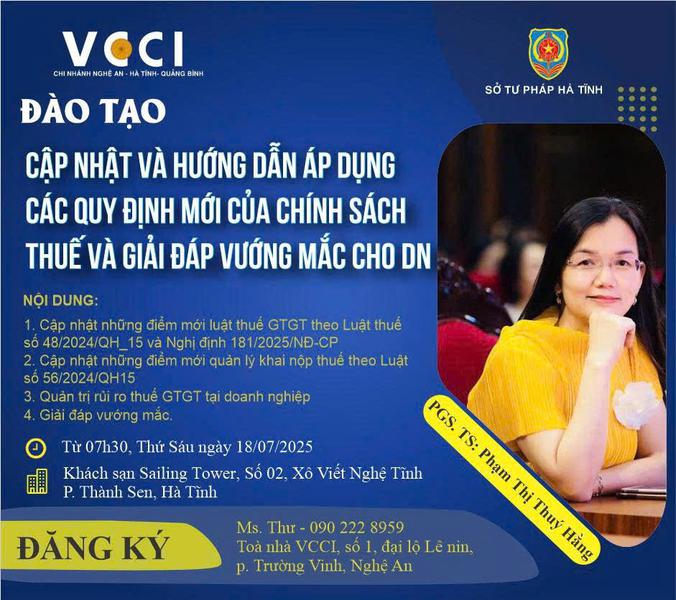 CẬP NHẬT VÀ HƯỚNG DẪN ÁP DỤNG CÁC QUY ĐỊNH MỚI CỦA CHÍNH SÁCH THUẾ VÀ GIẢI ĐÁP VƯỚNG MẮC CHO DOANH NGHIỆP