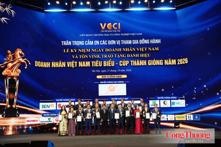 Vinh danh 100 doanh nhân tiêu biểu - Cúp Thánh Gióng 2026