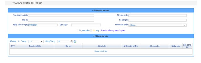 Người dân có thể cứu sản phẩm đã được cấp phép trên cổng thông tin của Cục An toàn thực phẩm .