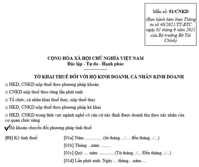 Hướng dẫn hộ kinh doanh nộp thuế theo phương pháp kê khai- Ảnh 2.