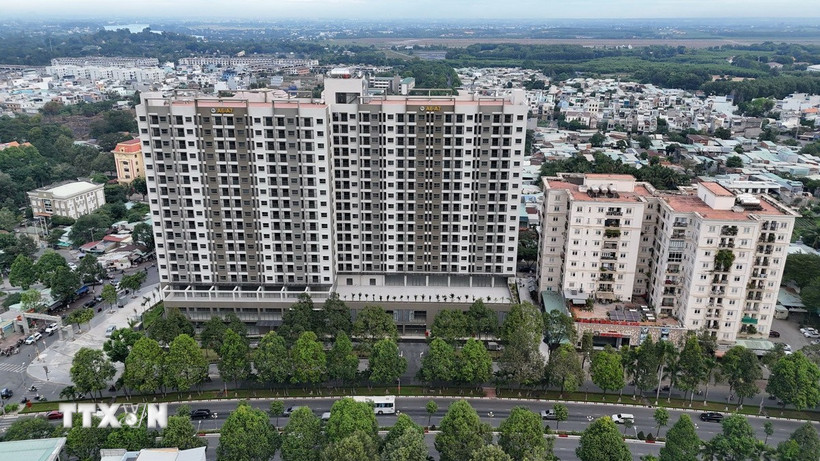 Dự án nhà ở xã hội A6, A7 vừa hoàn thành tại phường Trấn Biên, tỉnh Đồng Nai. (Ảnh: Công Phong/TTXVN)